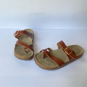 Madden Girl Cognac Strappy Sandals Kids Size 2